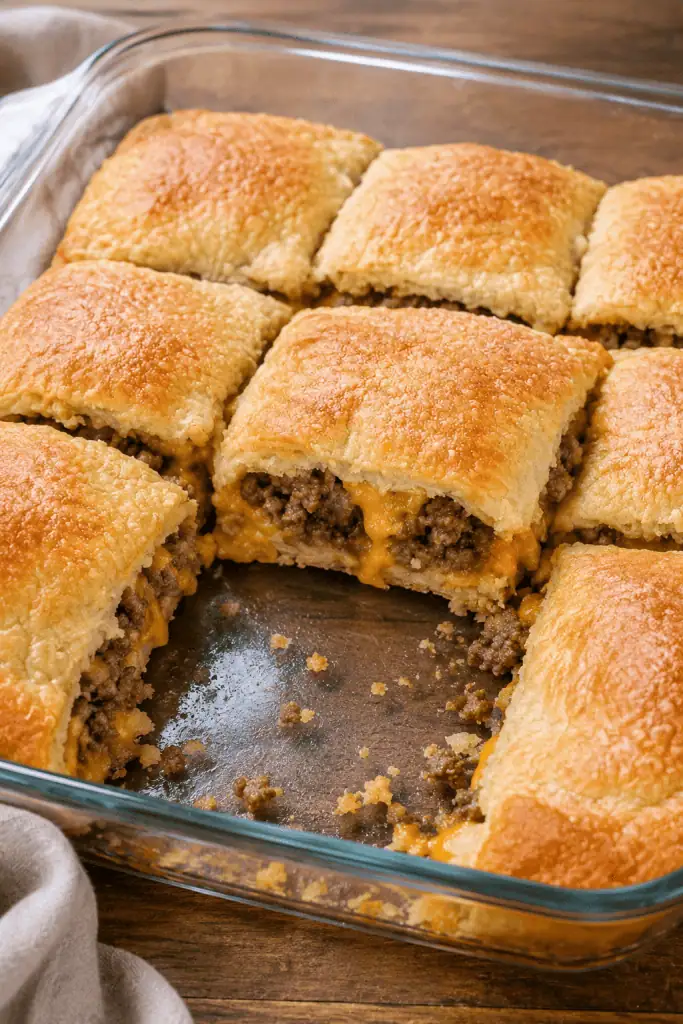 Cheesy Beef Crescent Bake