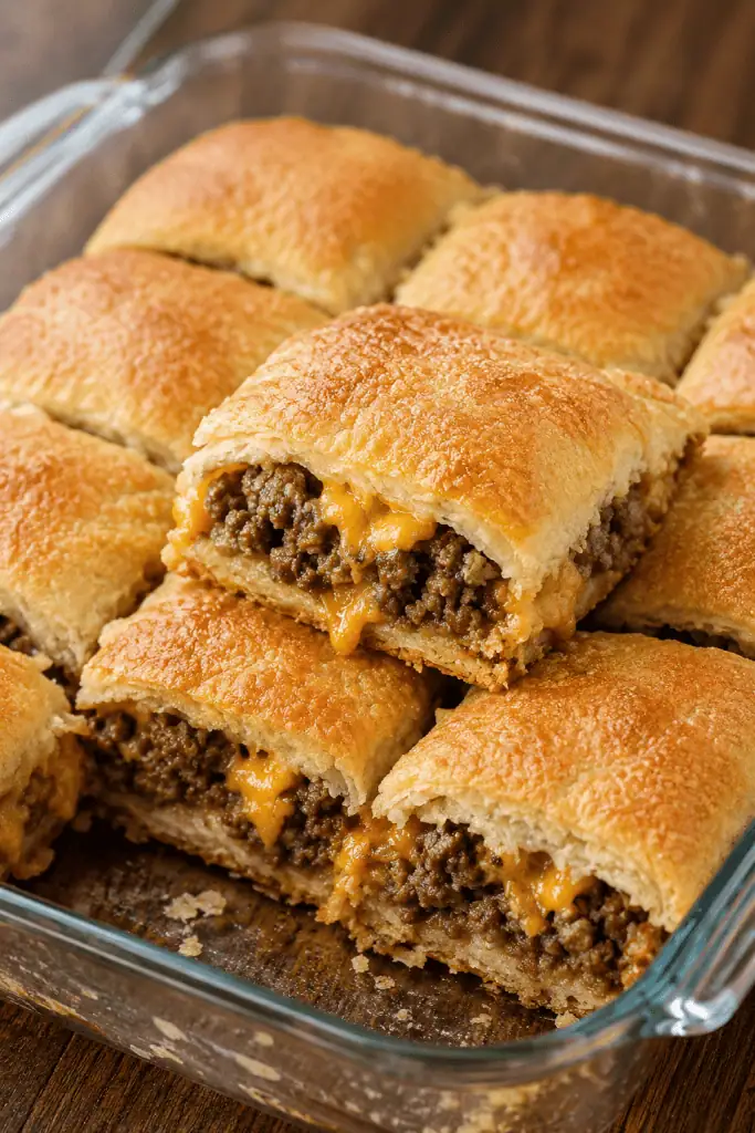 Cheesy Beef Crescent Bake