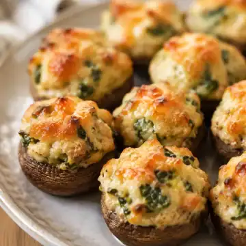 Savory Crab Stuffed Mushrooms