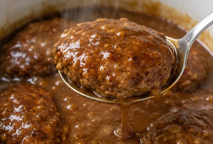 French Onion Soup Salisbury Steak