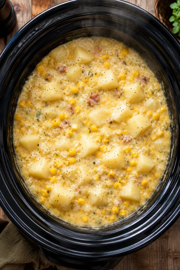 Slow Cooker Corn and Potato Chowder