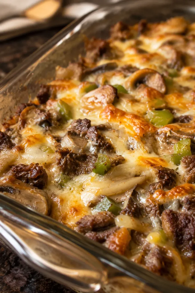 Philly Cheese Steak Casserole