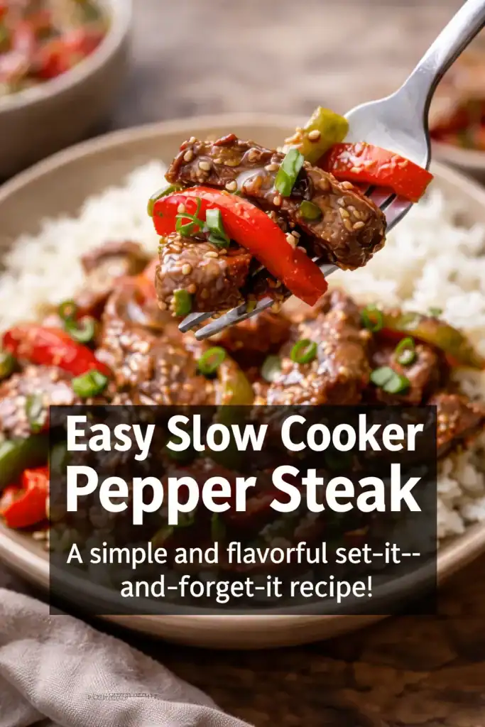 Easy Crockpot Pepper Steak
