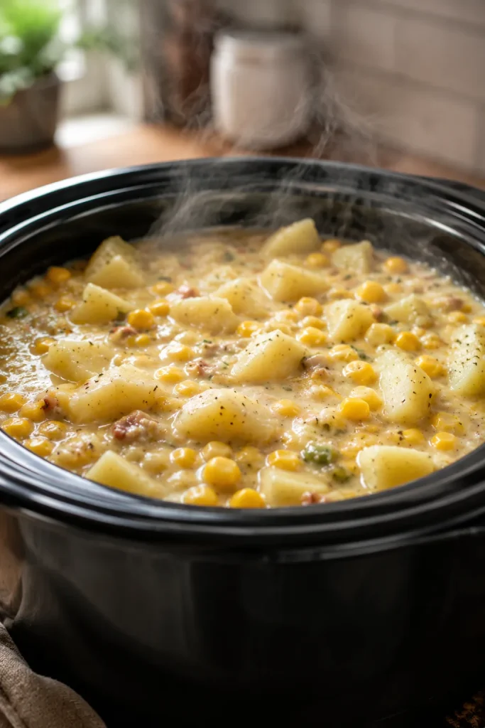 Slow Cooker Corn and Potato Chowder