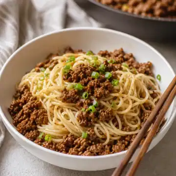 Mongolian Ground Beef Noodles