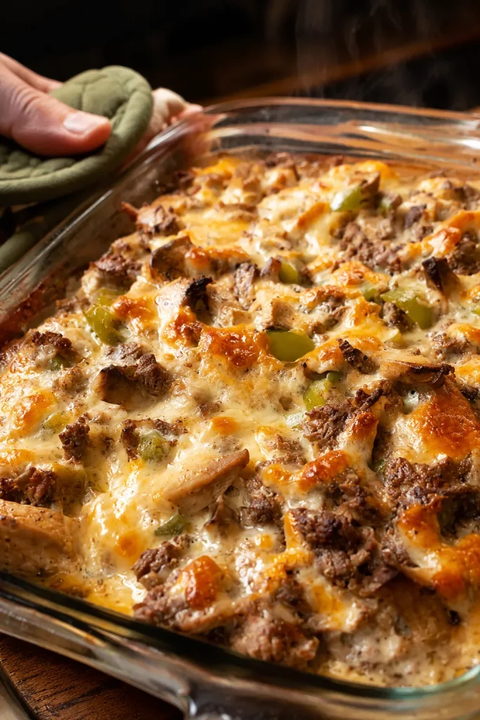 Philly Cheese Steak Casserole