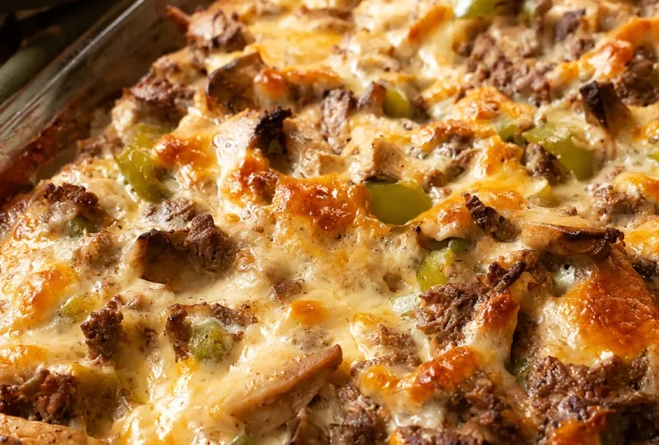 Philly Cheese Steak Casserole