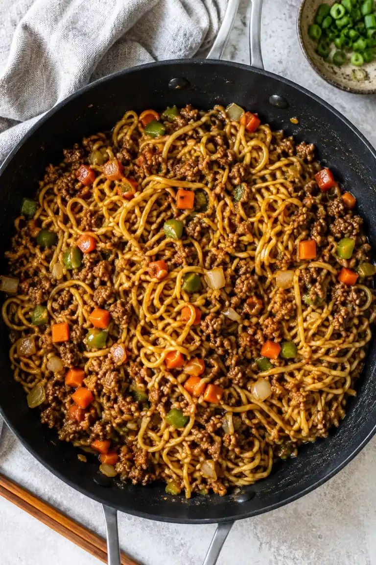 Ground Beef Lo Mein