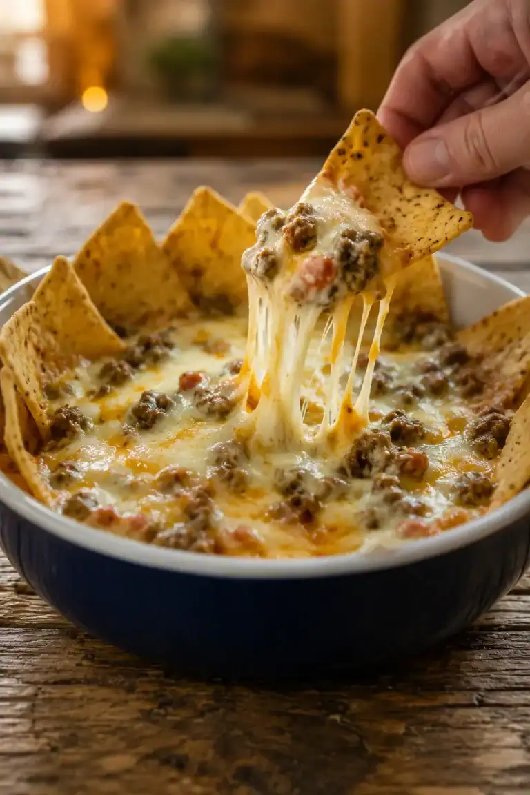 Hot Sausage Beer Cheese Dip