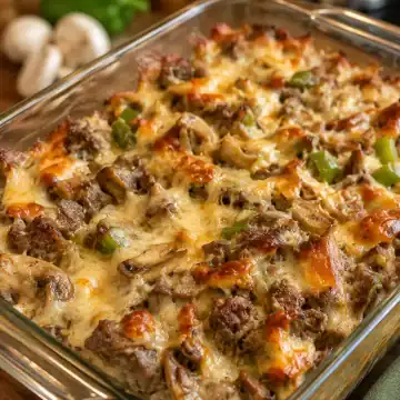 Philly Cheese Steak Casserole