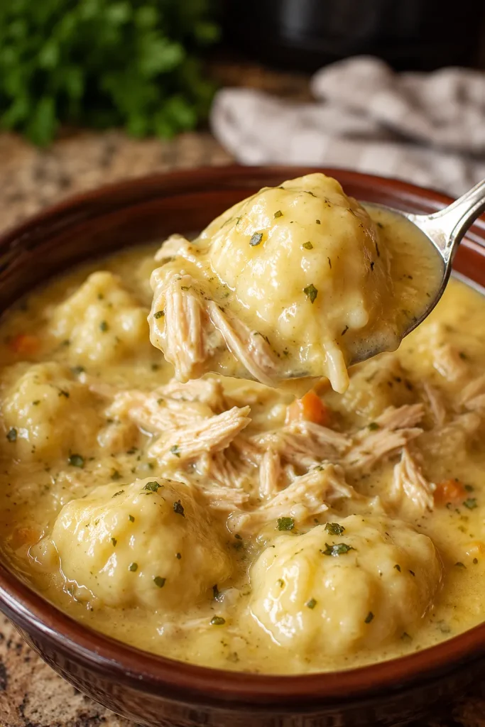 Best Ever Crock Pot Chicken and Dumplings