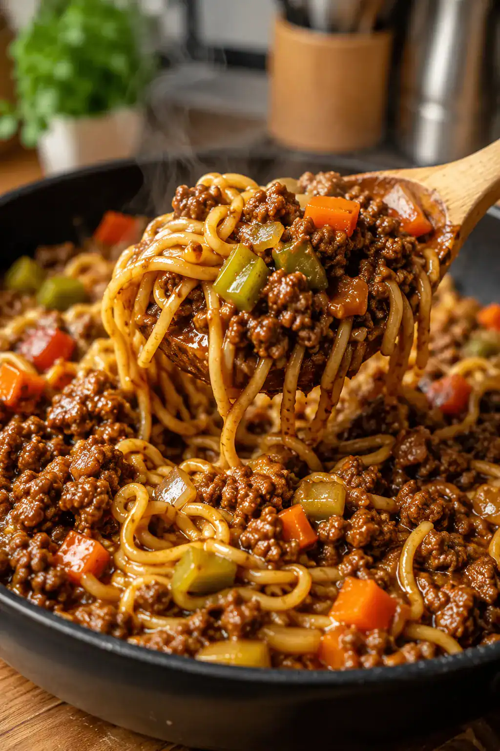 Ground Beef Lo Mein