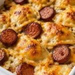 Baked Pierogi & Kielbasa Casserole