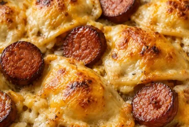 Baked Pierogi & Kielbasa Casserole