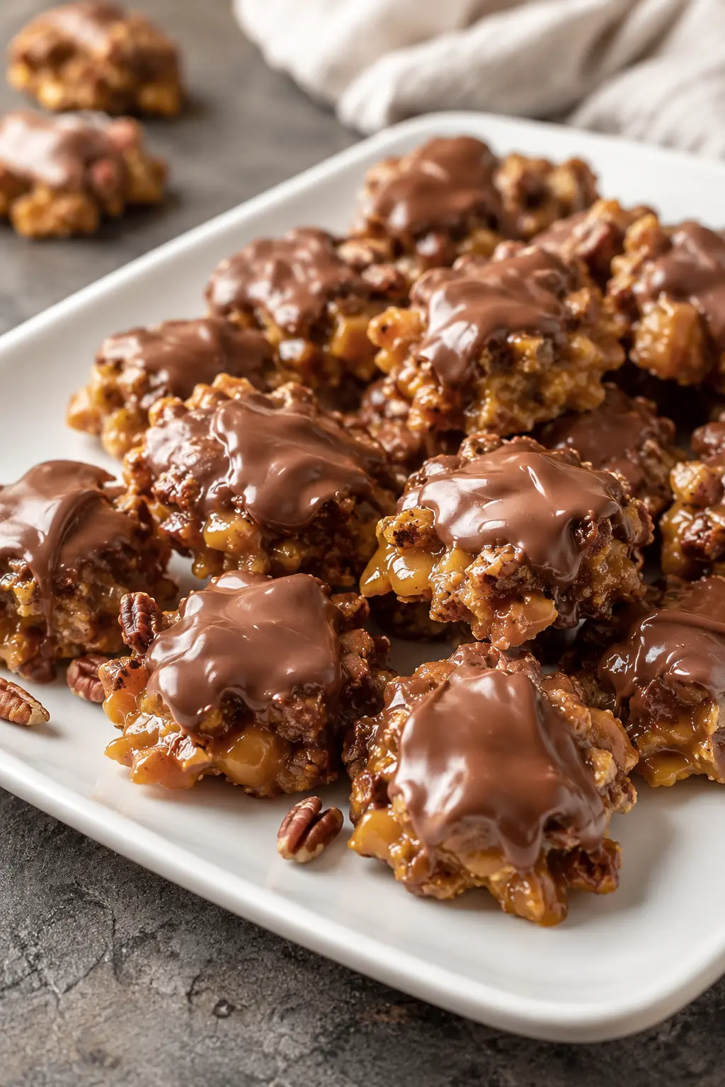 Crunchy Chocolate Pecan Billionaires