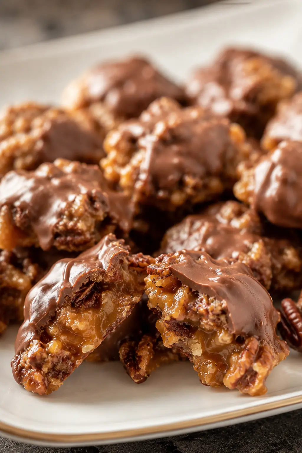 Crunchy Chocolate Pecan Billionaires