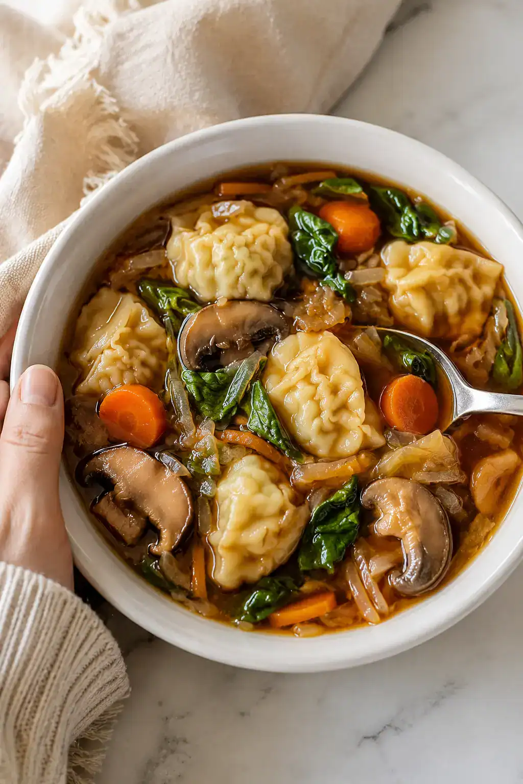 Slow Cooker Potsticker Soup