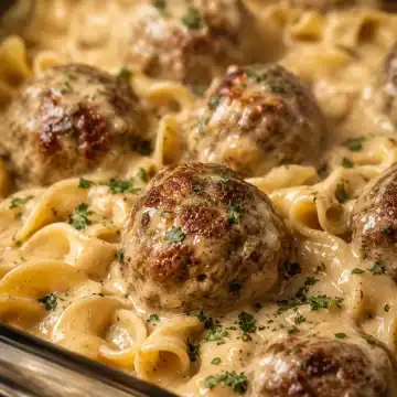 Swedish Meatball Noodle Bake