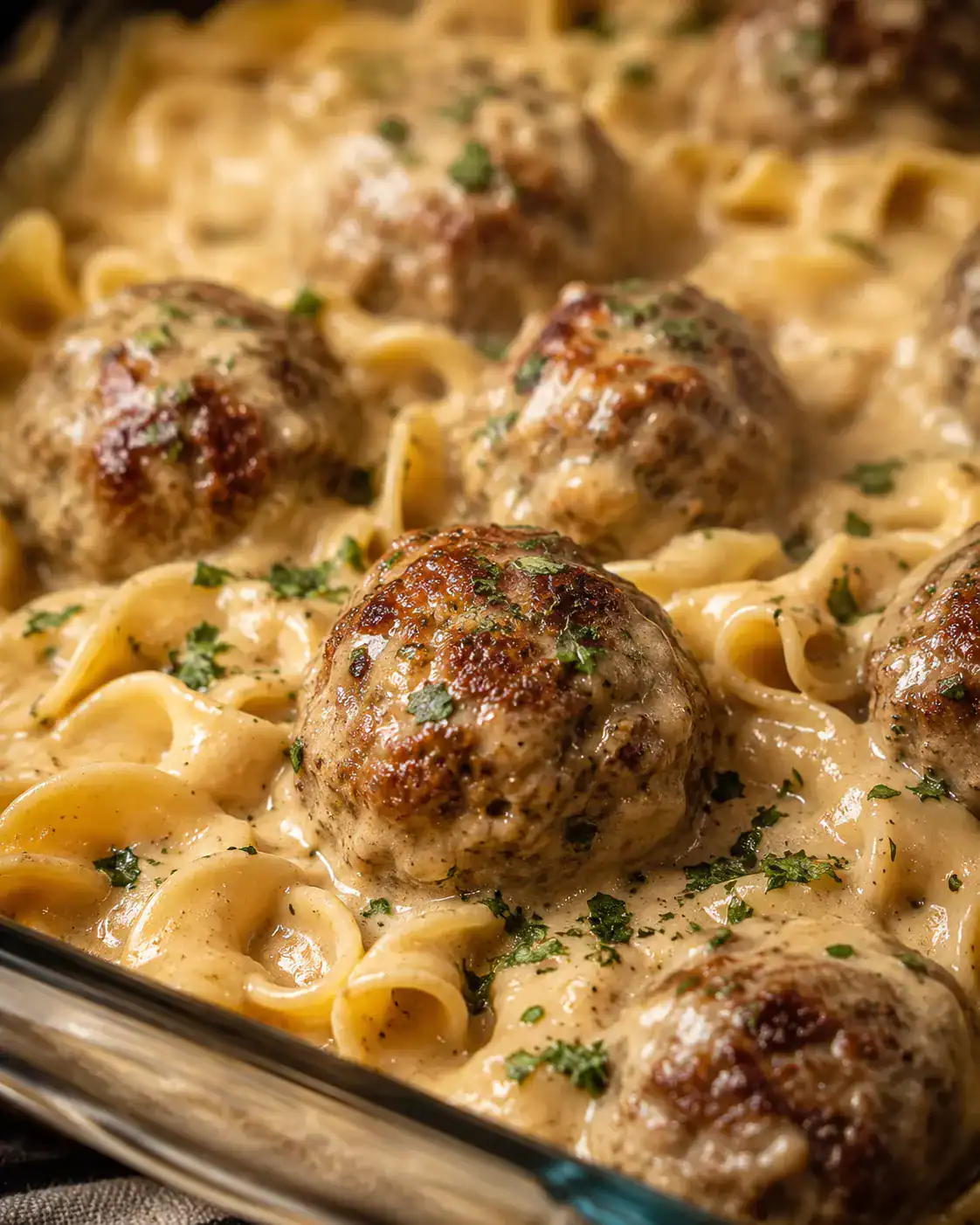Swedish Meatball Noodle Bake