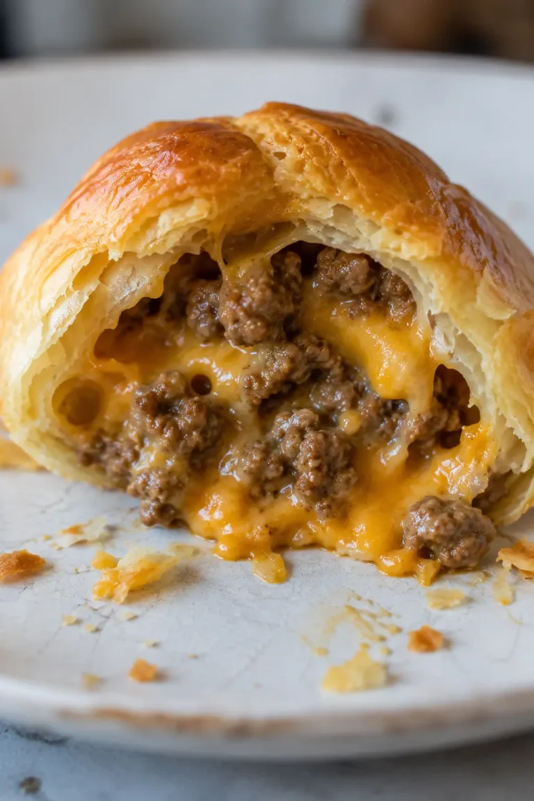 4-Ingredient Beef Crescent Puffs