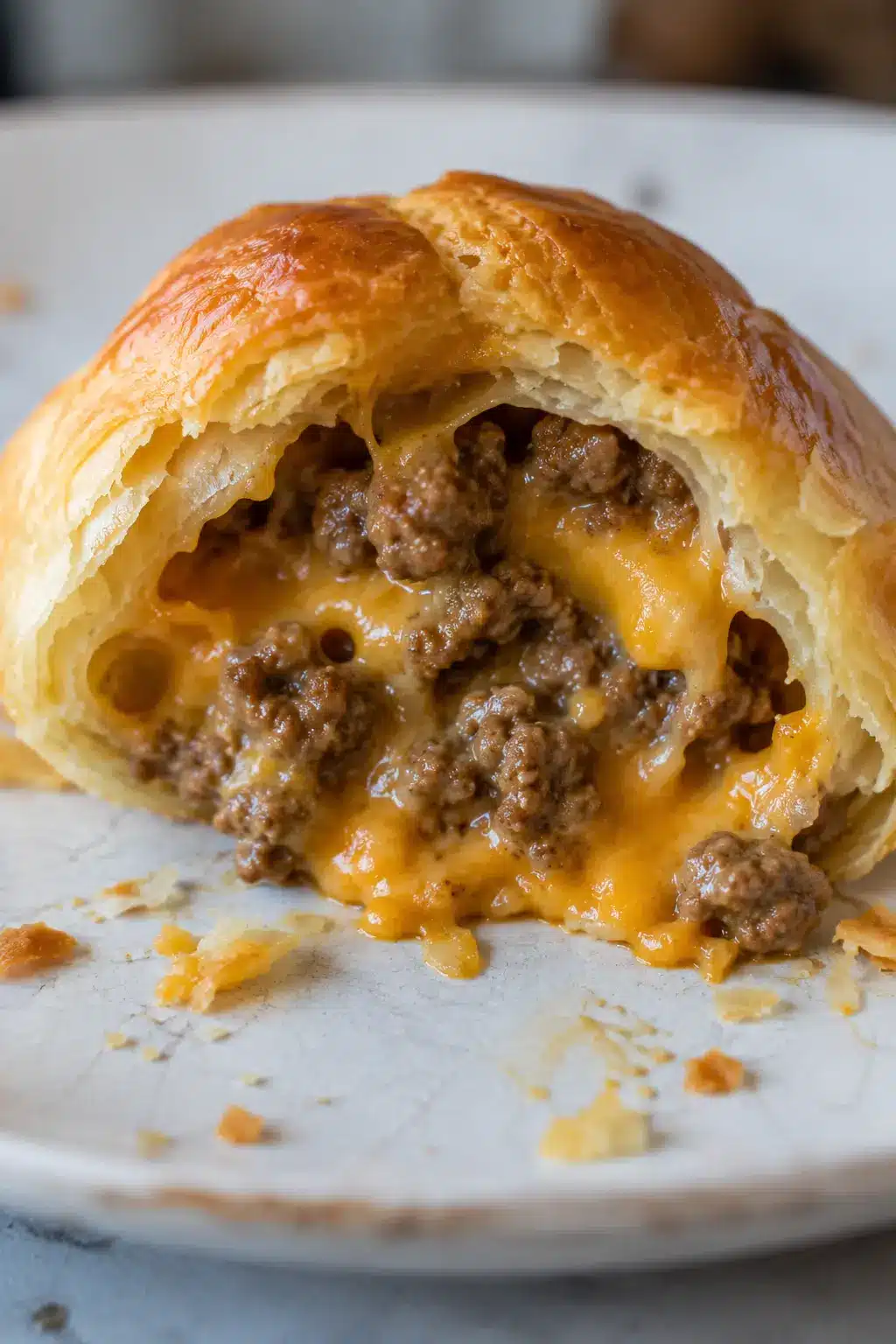 4-Ingredient Beef Crescent Puffs