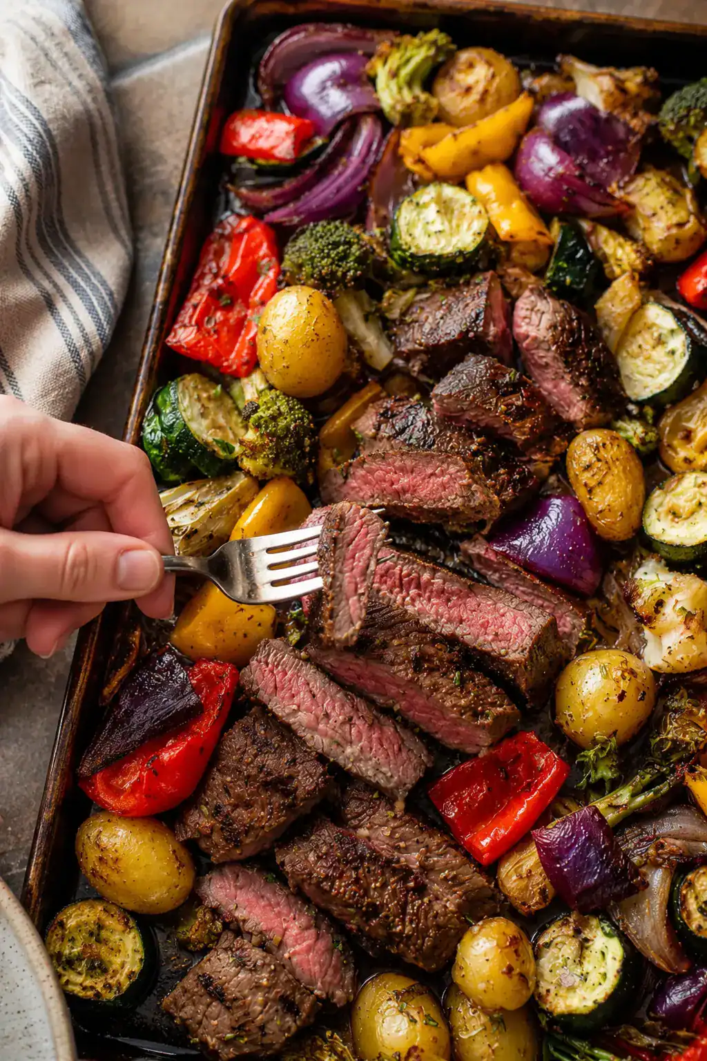 Balsamic Steak & Veggie Sheet Pan
