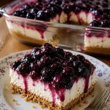 Decadent Fresh Blueberry Cheesecake