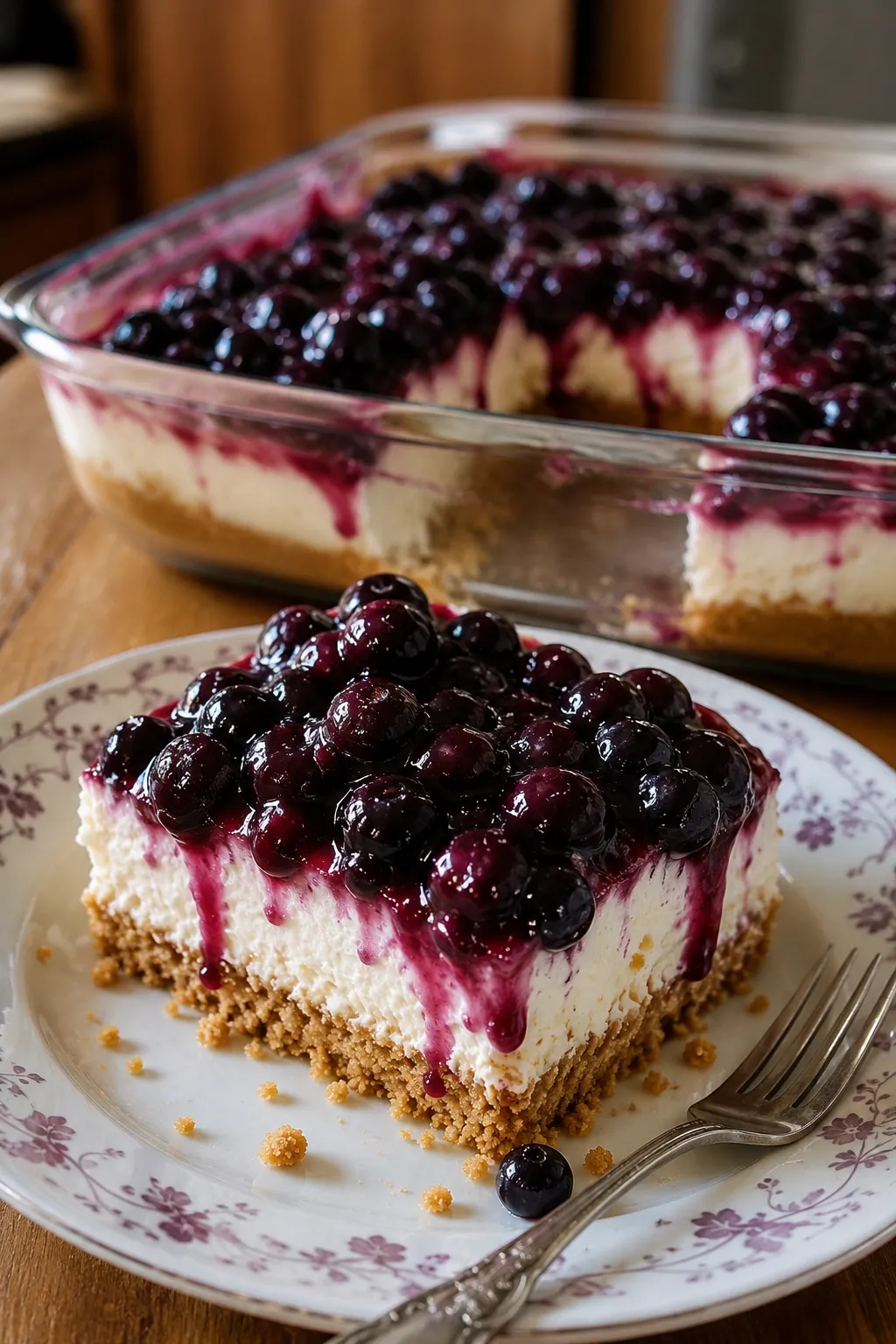 Decadent Fresh Blueberry Cheesecake