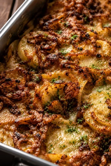 Creamy Cheesy Potato and Cabbage Casserole