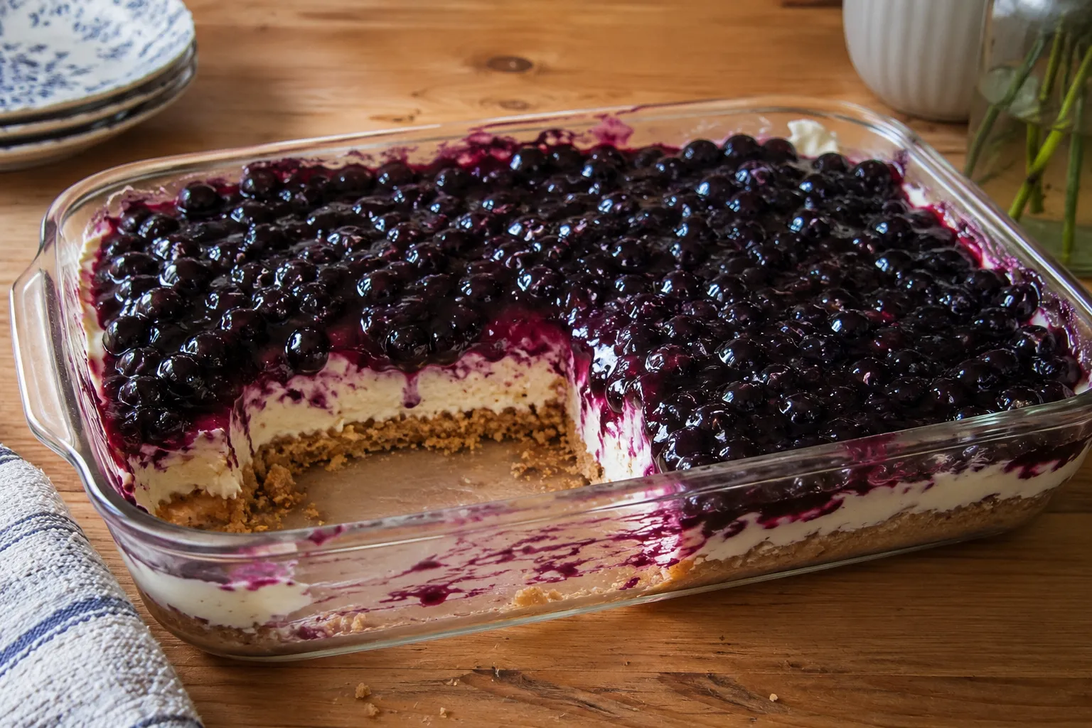 Decadent Fresh Blueberry Cheesecake