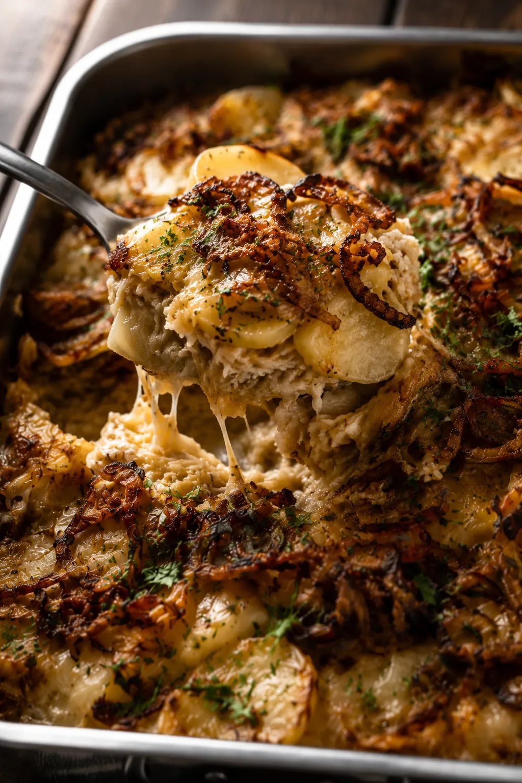 Creamy Cheesy Potato and Cabbage Casserole