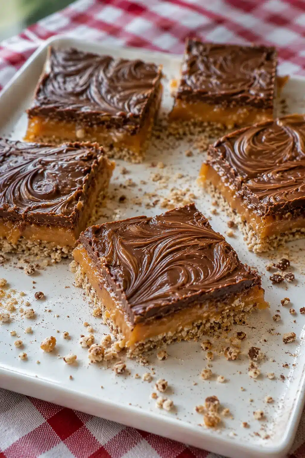 Chocolate Caramel Pretzel Bars