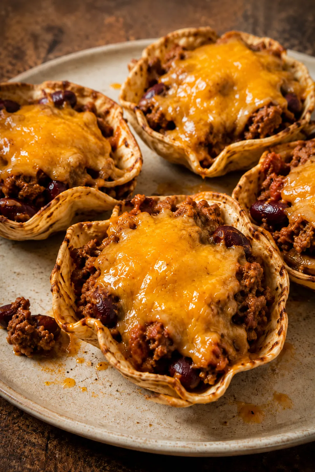 Cheesy Beef Chili Scoops