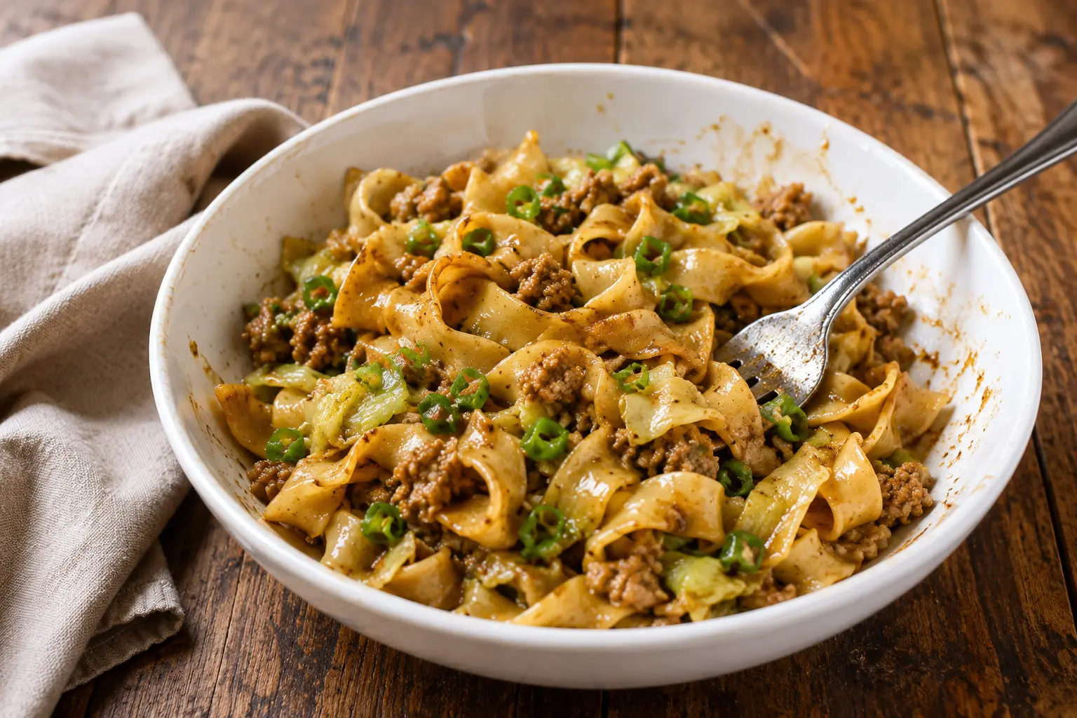 4-Ingredient Egg Roll Pasta Bake