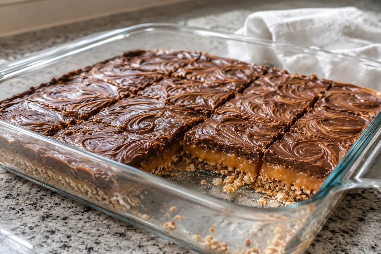 Chocolate Caramel Pretzel Bars