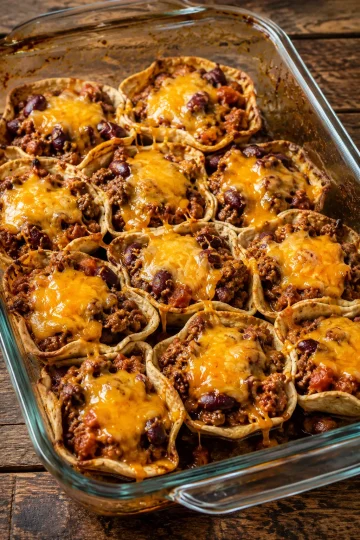 Cheesy Beef Chili Scoops