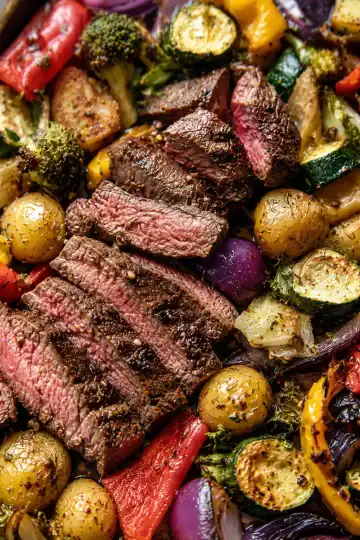 Balsamic Steak & Veggie Sheet Pan