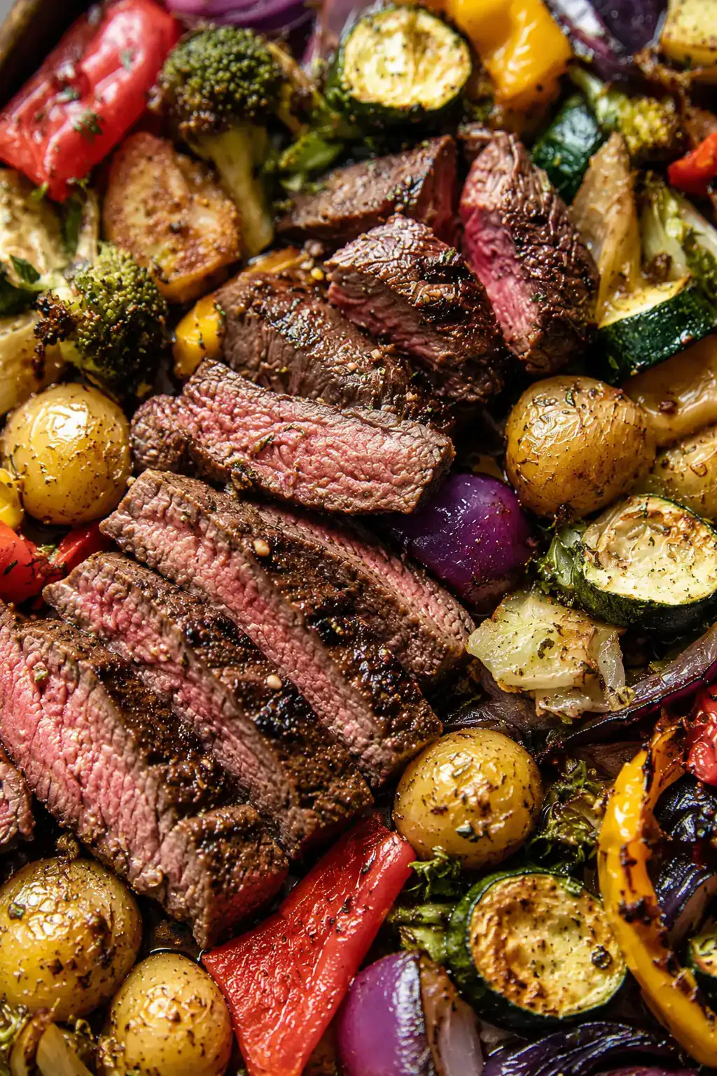 Balsamic Steak & Veggie Sheet Pan