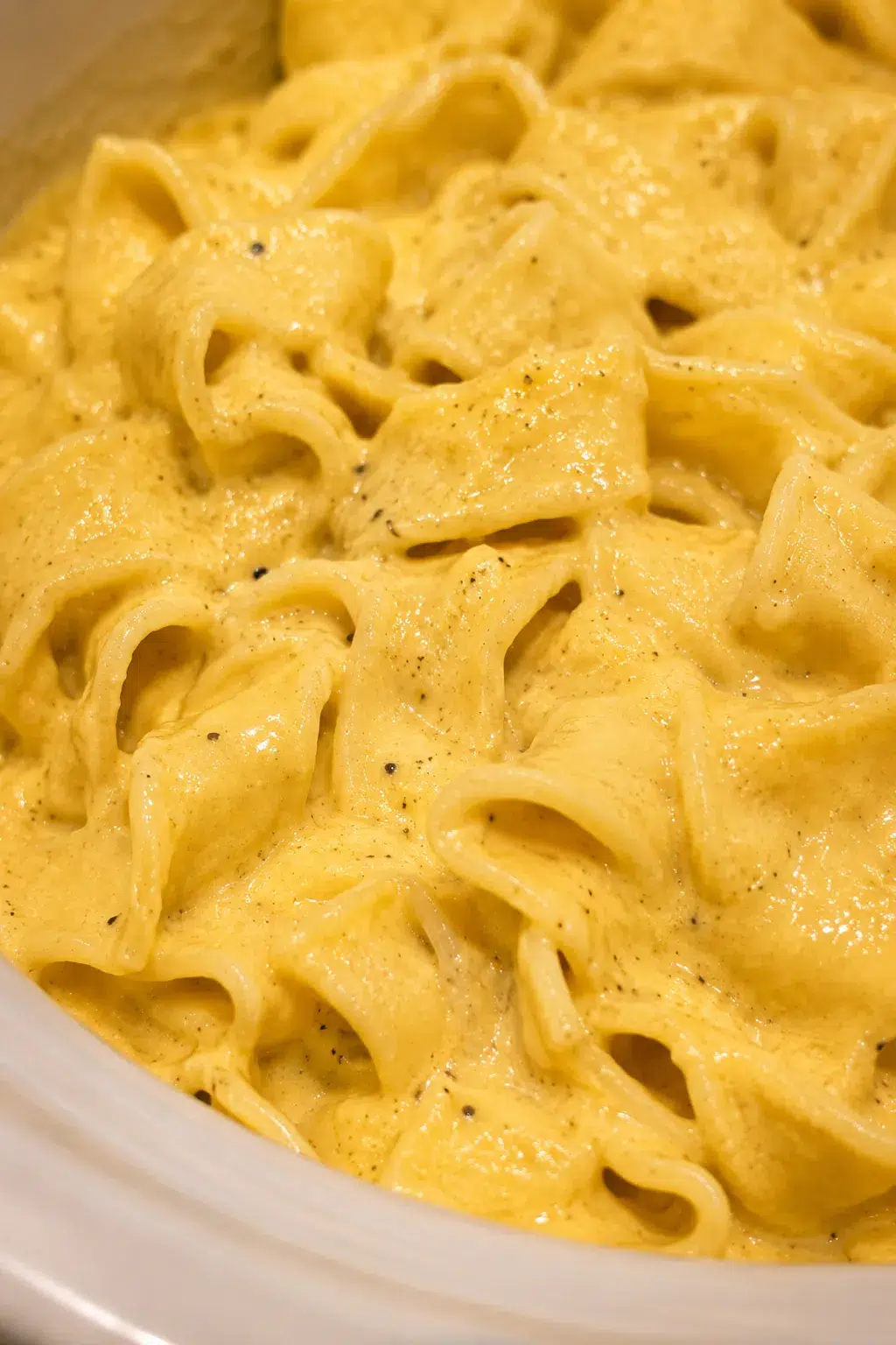 Slow Cooker Amish Mustard Cream Noodles