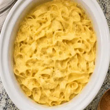 Slow Cooker Amish Mustard Cream Noodles