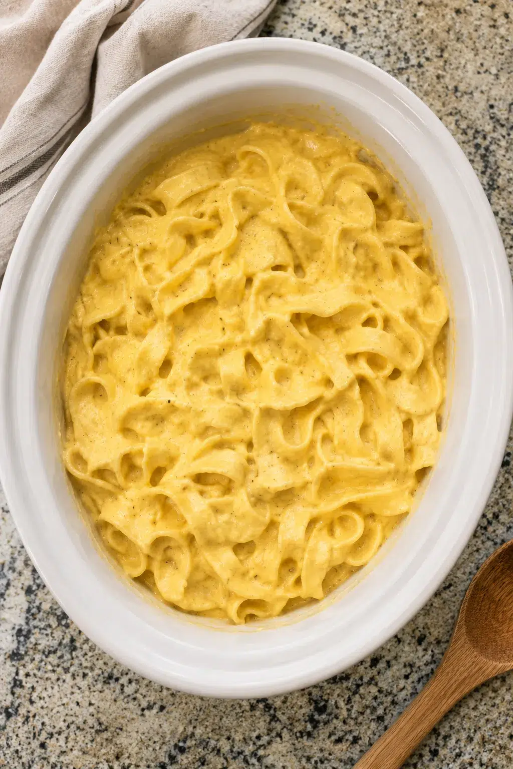 Slow Cooker Amish Mustard Cream Noodles