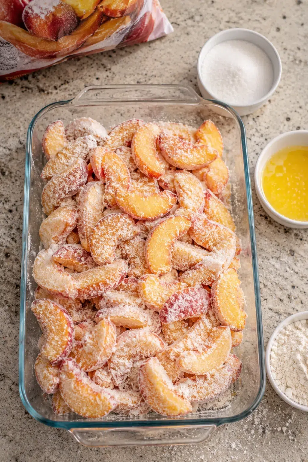 Easy Frozen Peach Crisp