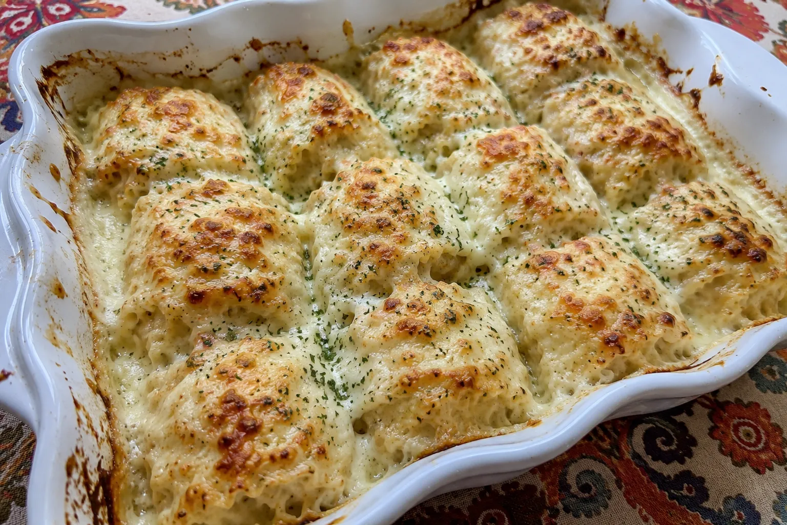Chicken Alfredo Lasagna Roll Ups