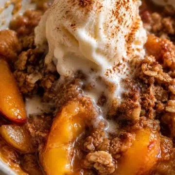 Easy Frozen Peach Crisp