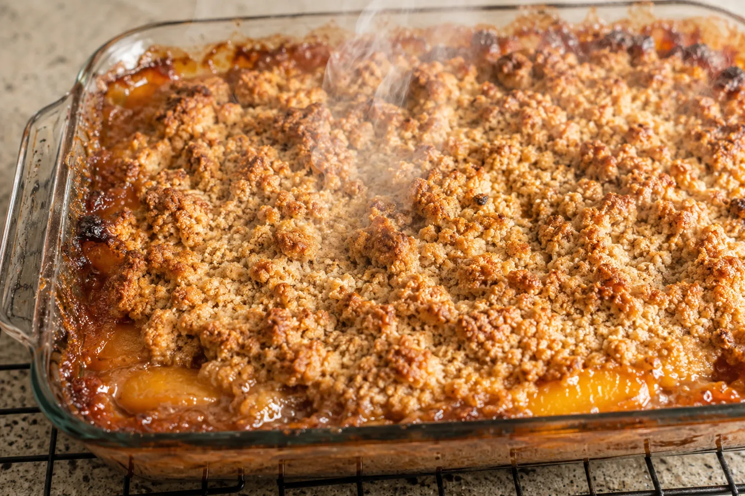 Easy Frozen Peach Crisp