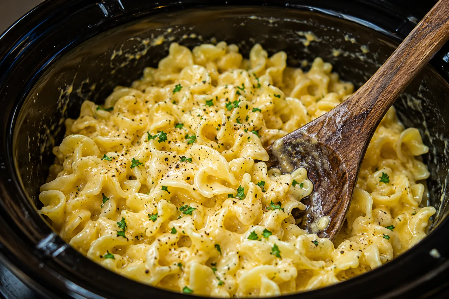 3-Ingredient Slow Cooker Butter Noodles
