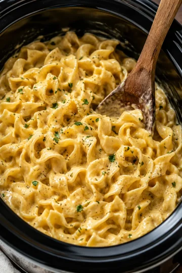 3-Ingredient Slow Cooker Butter Noodles